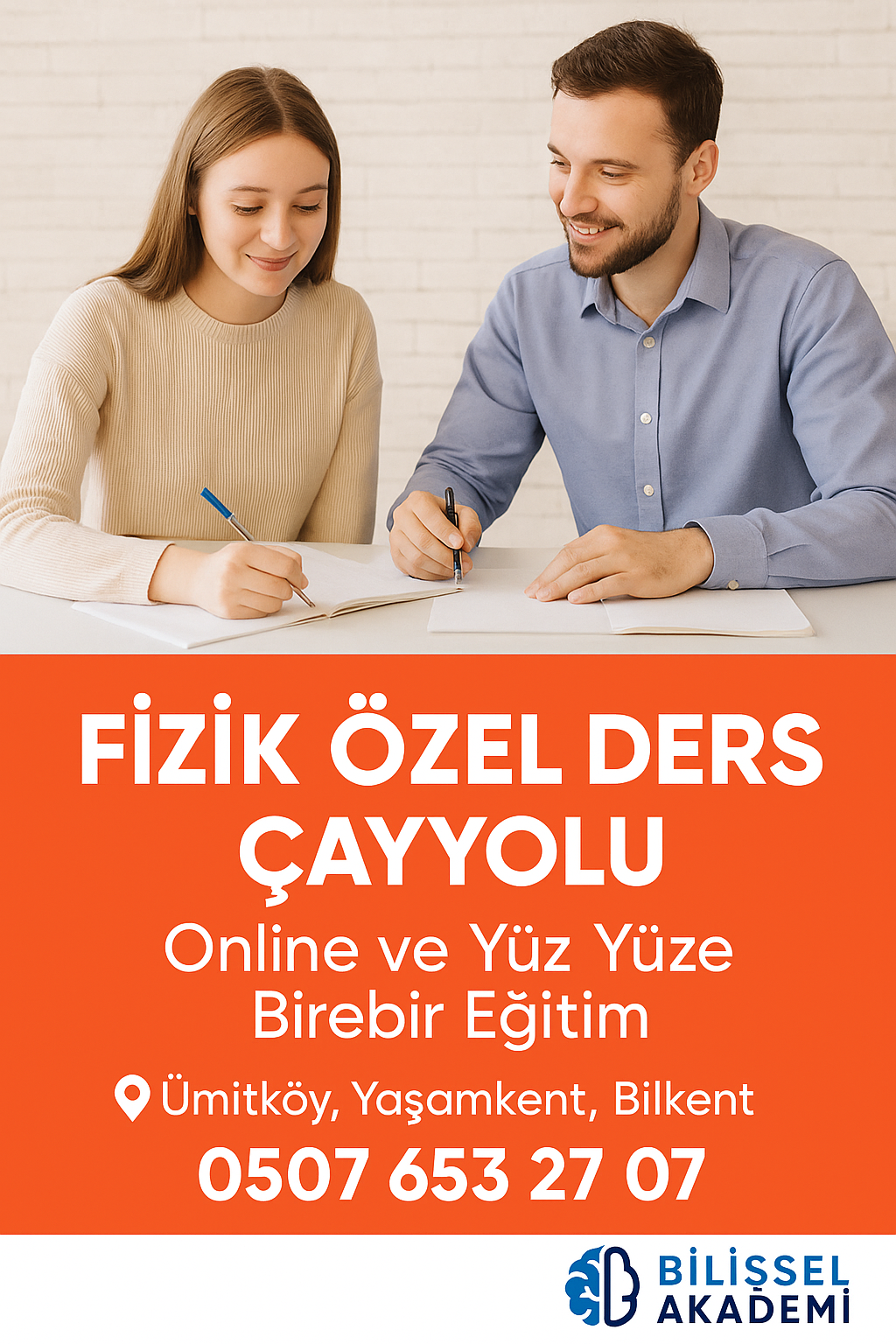 fizik özel ders çayyolu